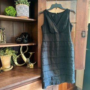 Women's Talbots Linen Little Black Dress, Size 2